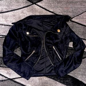 Black Jacket with Gold Detail